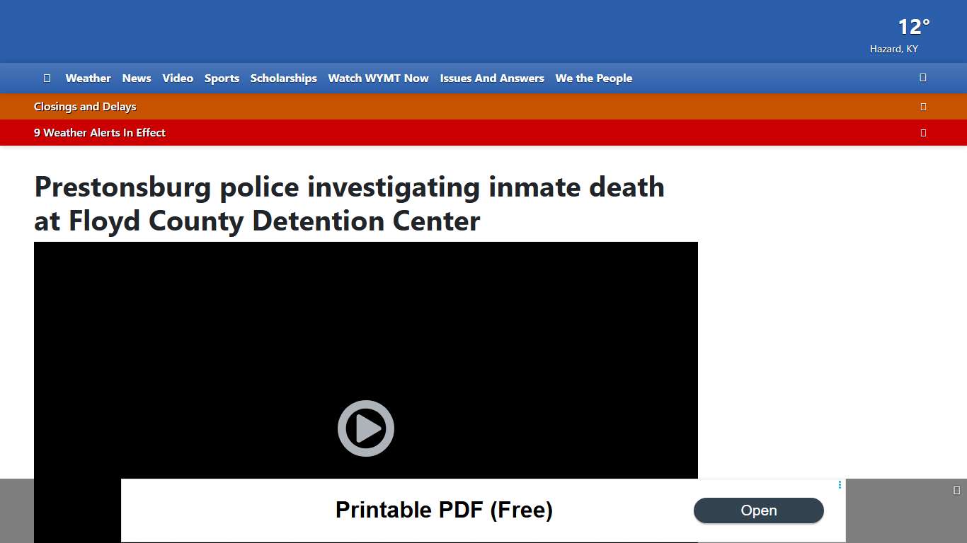 Prestonsburg police investigating inmate death at Floyd County Detention Center